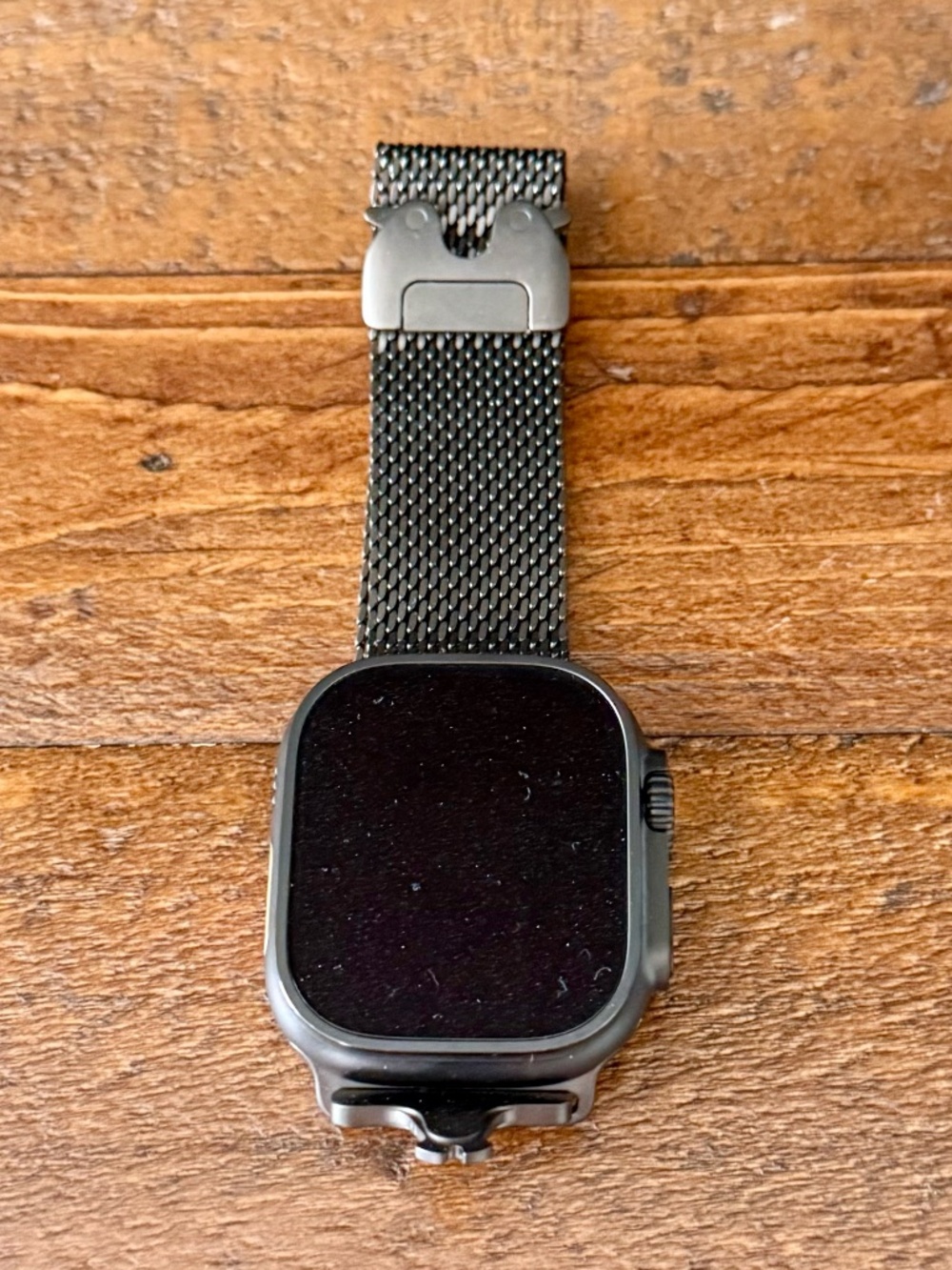 Apple Watch Ultra 3 with Titanium Milanese Loop Band - Medium - 49 mm - Black